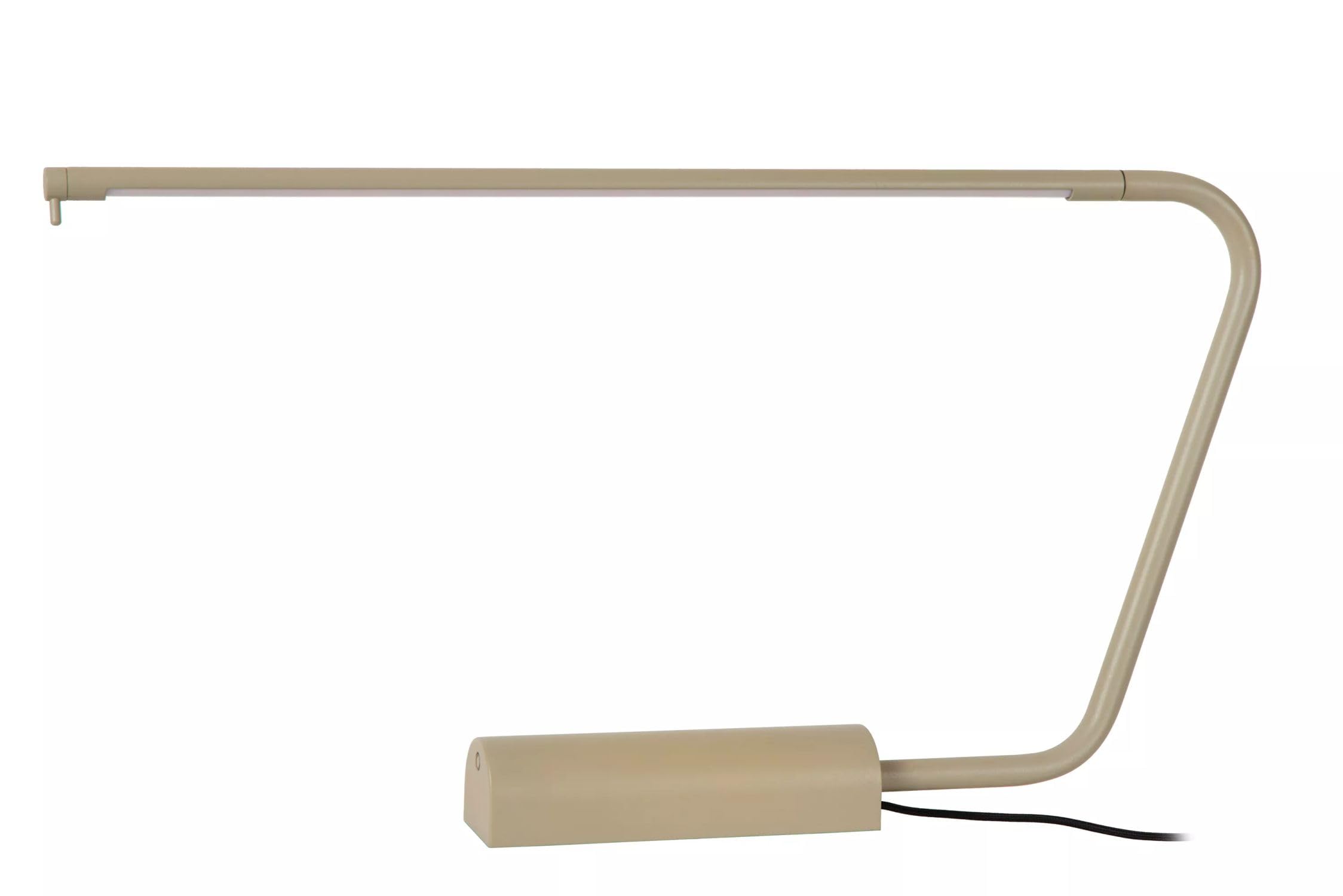LED Tischlampe Aluminium Taupe Schreibtisch Büro Wohnzimmer 33 cm niedrig warmweißes Licht 2700 K 250 lm 6 W dimmbar Touch Tischleuchte Modern SIVON