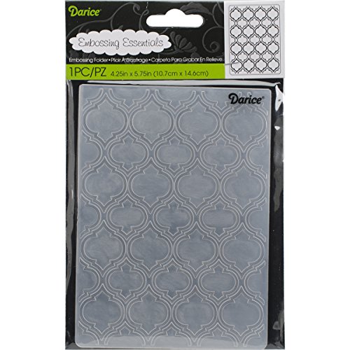 Darice Embossing Folder, 4.25 x 5.75, Quatrefoil Double
