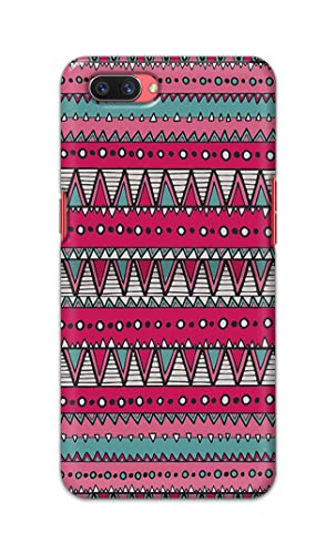 Image of PRINTFIDAA Printed Hard Back Cover Case for Oppo A3s | Oppo A5 2018 | Realme C1 | Realme C1 2019 Back Cover (Geometric Vintage Pattern) -1803
