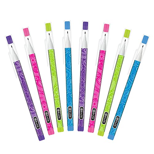 Crayons multi-points BAZIC avec gomme sans latex pour dessin (lot de 8)