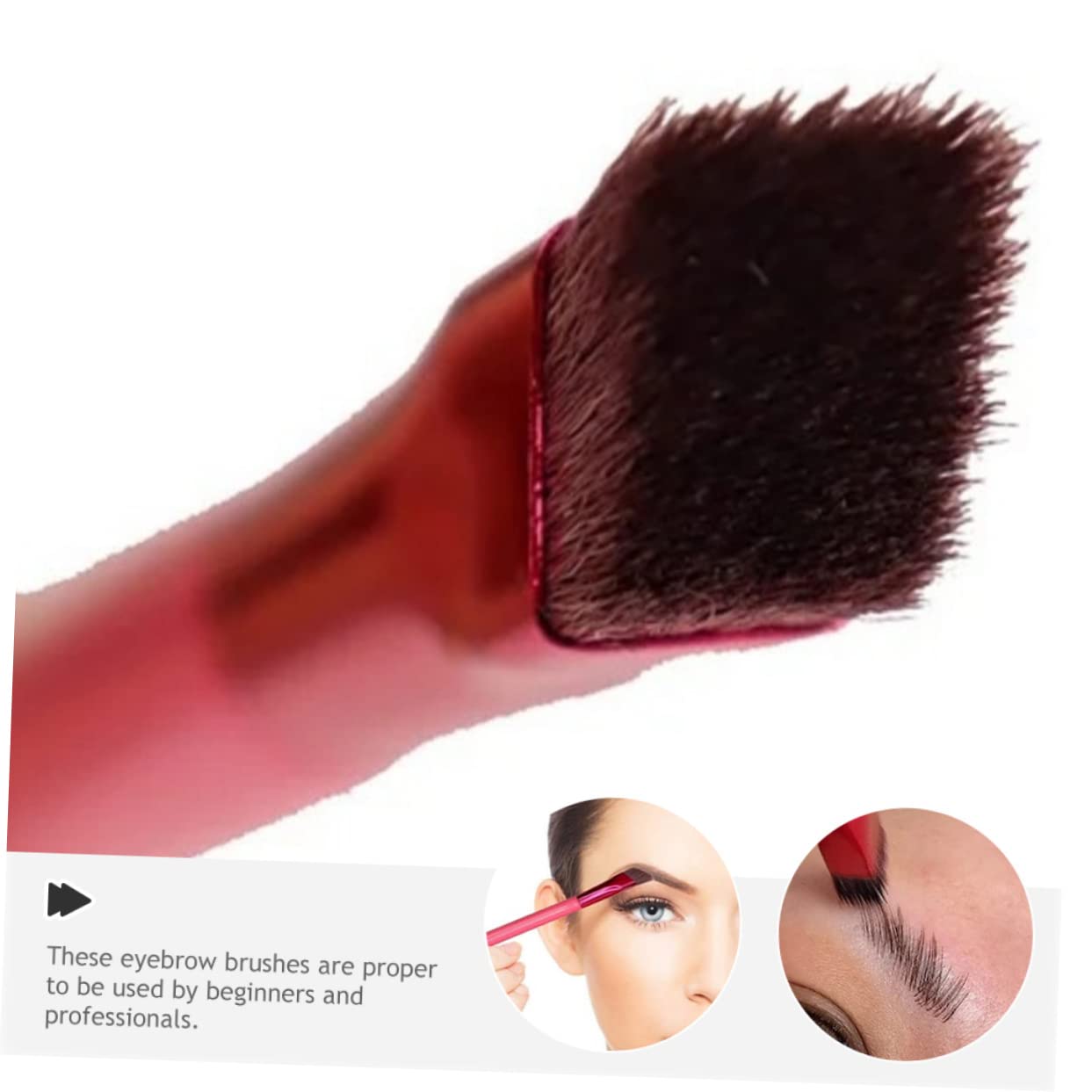 FOMIYES 5sets Makeup Essential Angled Brush for Powder Mascara Sturdy Cosmetics Tool Easy to Carry 2pcs*5