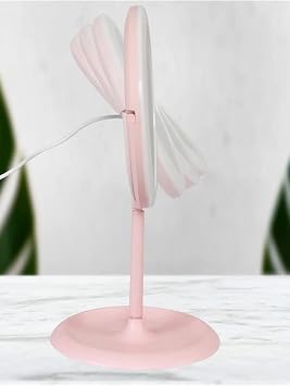 Chermik White Touch Led Lighted Usb Li Round Table Top Makeup Mirror Makeup Mirror Led
