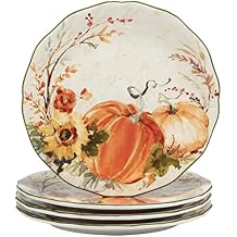 Certified International Harvest Morning 11" Dinner Plates, Multicolor, Large, Set of 4