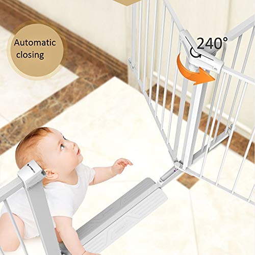 Generic Pet Playpens Bramki Zabezpieczające Do Schodów Poręczy Do Montażu Ciśnieniowego Pet Bar Free Punch Podwójna Blokada Auto Close Schody-Tralki/65-71Cm
