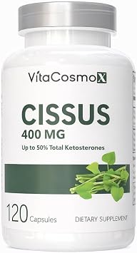 Cissus Quadrangularis Extract, 400 mg per Serving 120 Veggie Capsules 100% Vegetarian, Non-GMO & Gluten Free