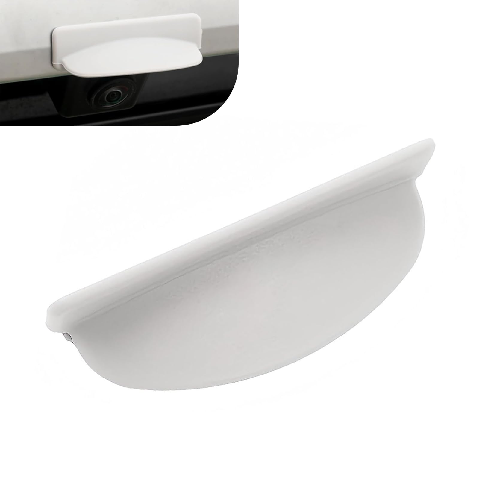 Ypoyney Car Rear View Backup Camera Cover, Silicone Anti-rain Reversing Camera Protection, Wider Shield Backup Camera Rain Shield, Universal Reverse Cameras for Automotive Exterior Accessories (White)