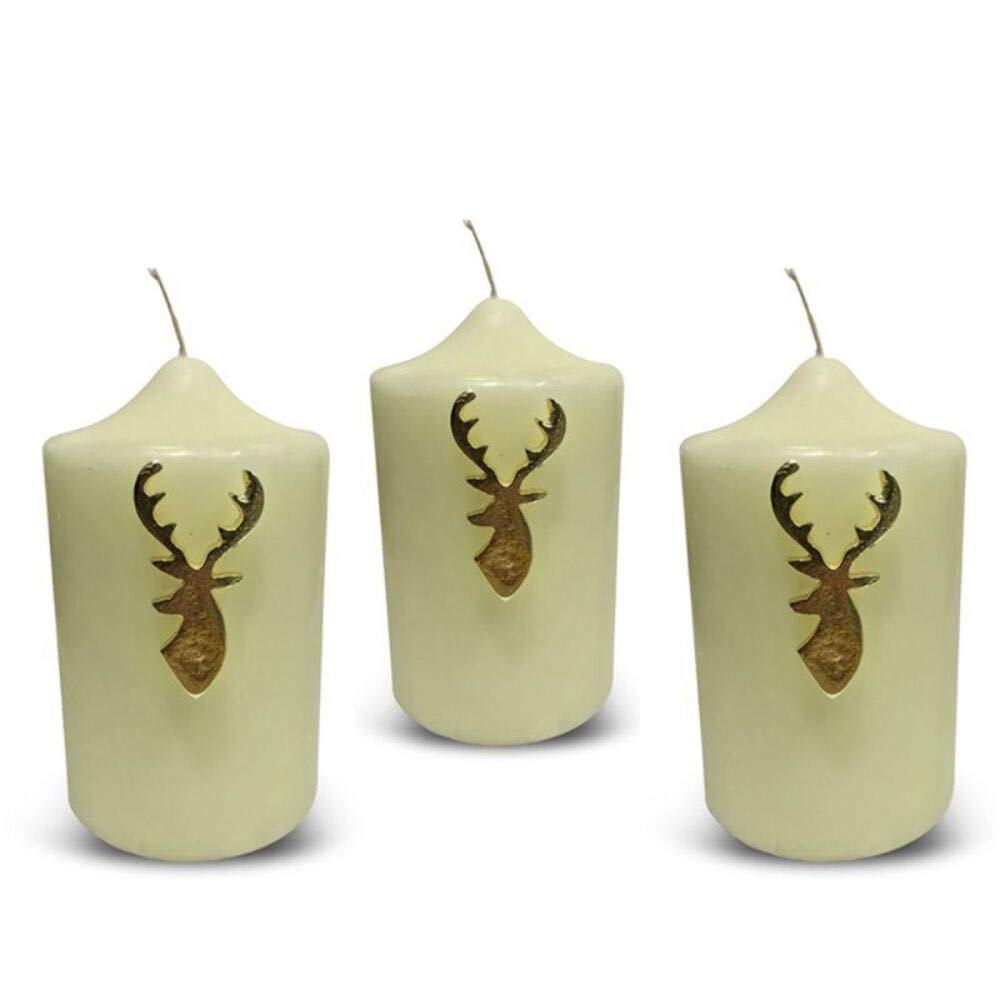 Culinary Concepts Stag Antler Candle Pins Decoration Set of 3 Gold