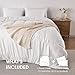 White Super Soft Duvet Cover Set Queen Size, 3 Pieces Pre-washed Microfiber Cotton-Like Comforter Cover Bedding Set with Button Closure, Includes 1 Duvet cover & 2 Pillow Cases, No Comforter