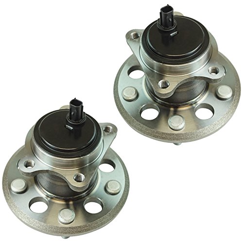 Image of TRQ Rear Left and Right Wheel Bearing and Hub Assembly Set 2 Piece Compatible with 13-18 Lexus ES300h 13-15 ES350 16-18 ES350 excluding Japan Built Models 12-17 Toyota Camry 15-18 Avalon