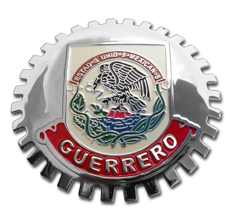 Image of Guerrero Mexico Grill Badge Mexican Emblem for Trucks and Cars