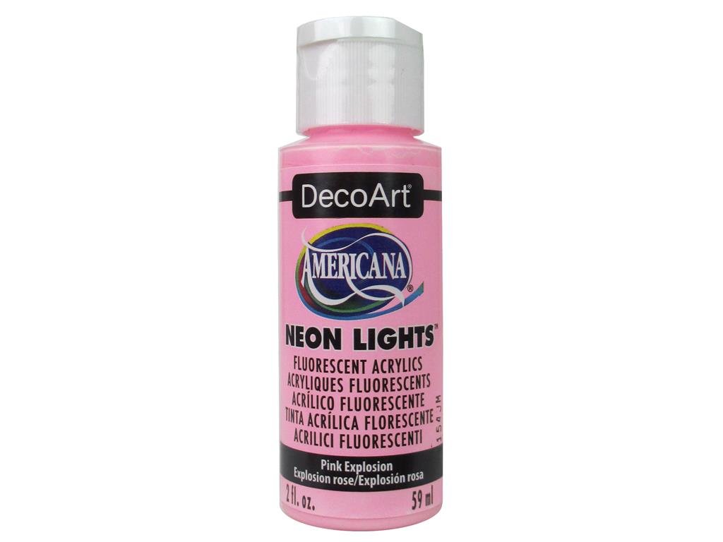 Deco Art Americana Neon Light S 2 oz. Pink Explosion, Acrylic, Multicoloured, 6-Piece