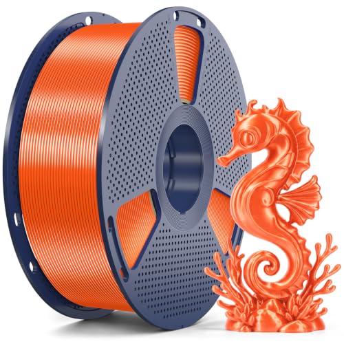 SUNLU Silk 2.0 PLA Filament 1.75mm Satin Orange, PLA Silk Filament 1KG