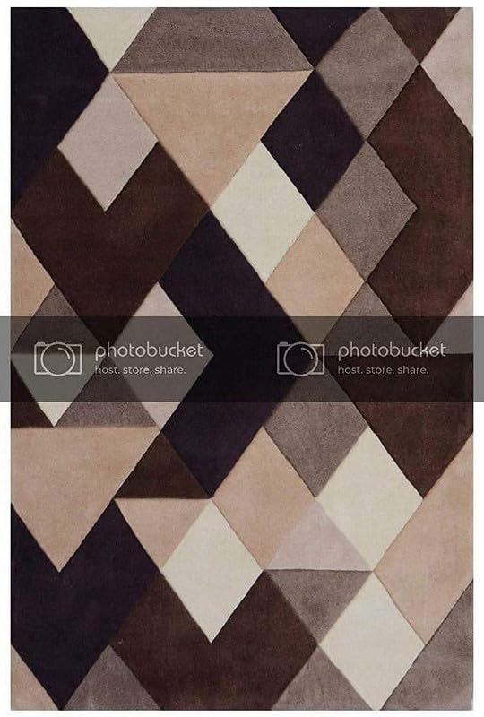 Image of Handmade Tuffted Pure Woollen Thick Geometrical Carpet for Living Room and Bedroom with 1.4 Inch Pile Height Size 2 x 6 feet Mult New FTE05