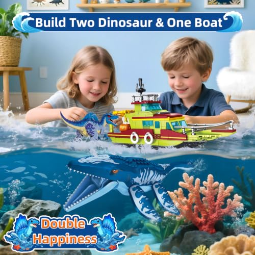 3 IN 1 Ozean Explore Dinosaurier Bauspielzeug Kompatibel mit Dinosaurier Park World… – Ansicht 3