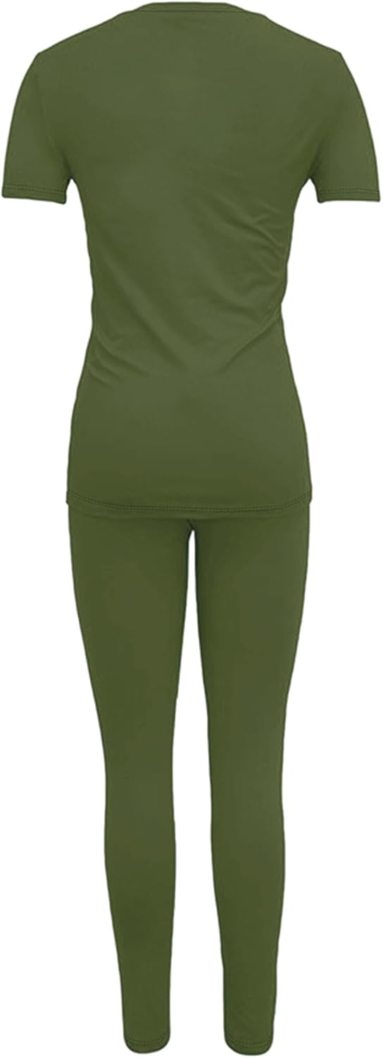 Women's 2 Piece Outfits Sweatsuit Summer Workout Striped Short Sleeve Long Sweatpants Casual Jogging Lounge Set - Image 5