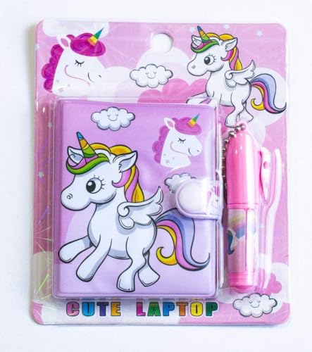 Image of AK Store Cartoon Pocket Diary with Pen, Writing Notebook for Kids Boys Girls, Cartoon Stationery Set for Students Children Birthday Return Gift (Unicorn)
