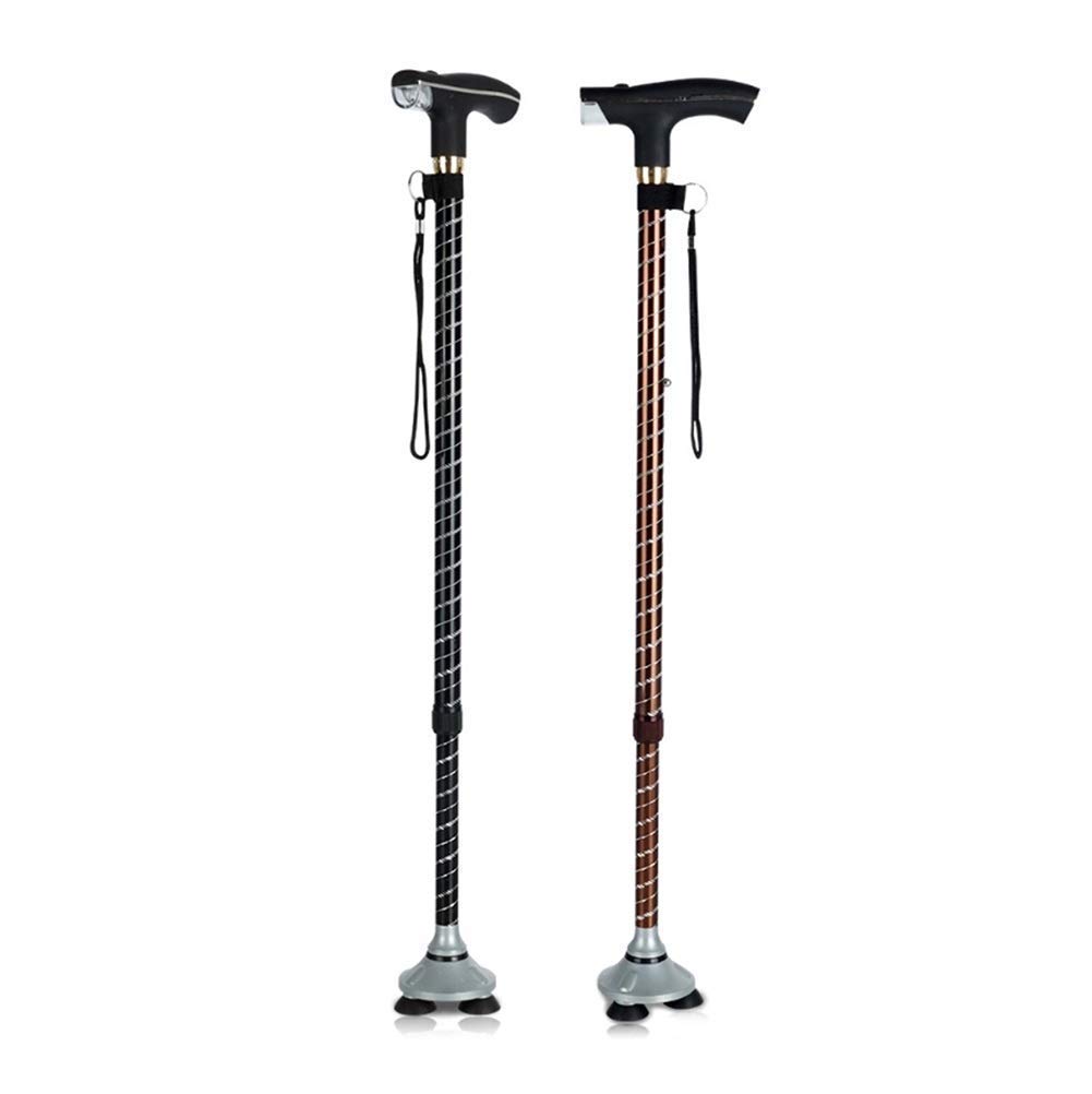 MObyat Andador para Ancianos,Bastón de Aluminio Ajustable en Altura, bastón Ligero telescopio Antideslizante, Andador para Bastones de Senderismo, Personas Mayores práctico