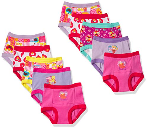 Sesame Street unisex baby Sesame Girls Potty Pant Multipacks and Toddler Training Underwear, Sesame Tg 10pk, 2T US