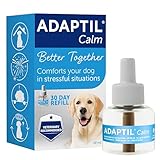 30 Day Refill For Adaptil Calm Home Diffuser For Dogs | 1 Refill For Adaptil Dog Calming Plug In Pheromone Diffuser To Help Reduce Anxiety And Stress In Pet Dogs | Diffuser Helps Dogs Stay Calmer