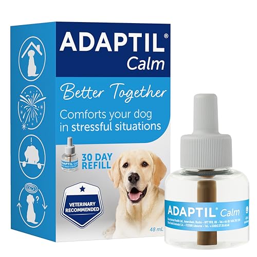 30 Day Refill For Adaptil Calm Home Diffuser For Dogs | 1 Refill For Adaptil Dog Calming Plug In Pheromone Diffuser To Help Reduce Anxiety And Stress In Pet Dogs | Diffuser Helps Dogs Stay Calmer