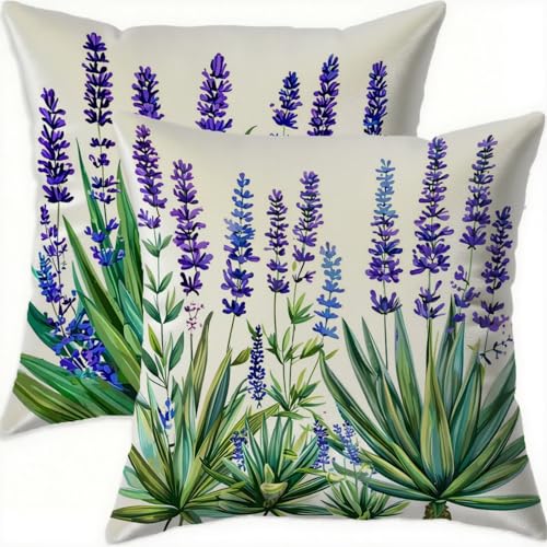 Housse coussin 80x80cm en velours violet luxueux imperméable - 2
