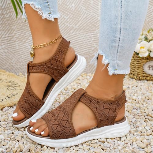 Sandalias de mujer elegantes y resistentes con cuña para un estilo sofisticado 2