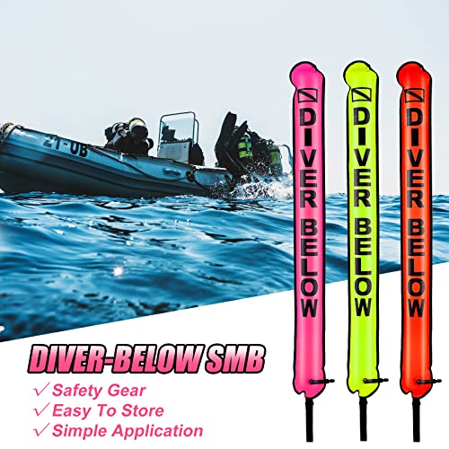 image for Pecihiko Surface Marker Buoy, 4ft Scuba Diving Surface Marker Signal T