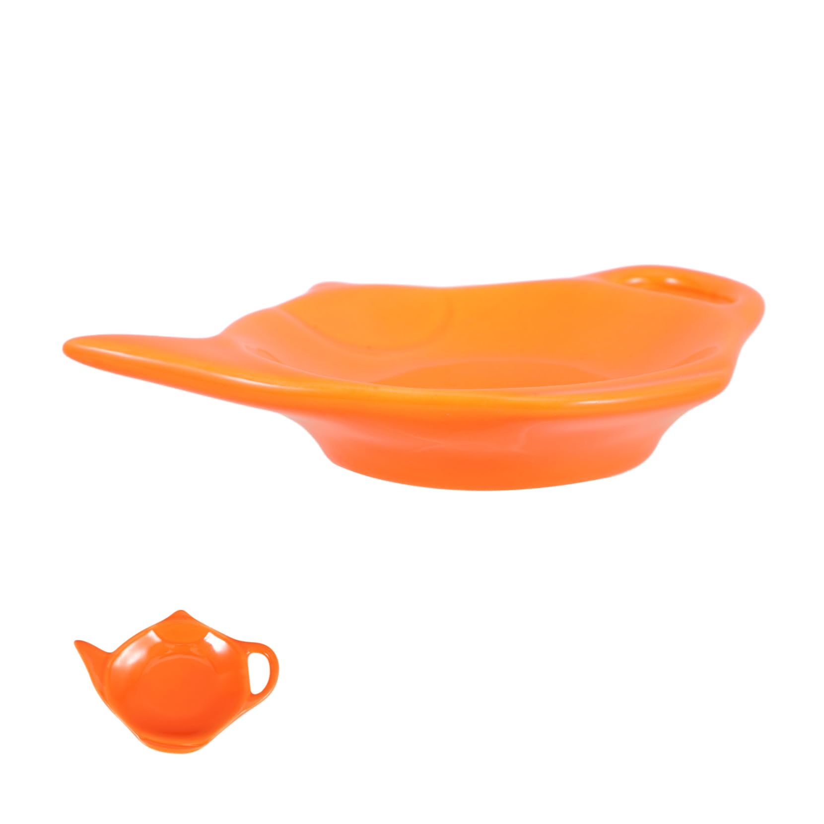 LABRIMP Teapot Shaped Ceramic Tea Bag Holder Dish Elegant Multi Purpose Saucer for Condiments Sturdy Kitchen Accessory for Home Use