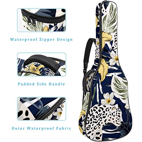 Étui rembourré pour guitare classique et acoustique Motif lys blanc dessiné à la main, Multicolore 04, 42.9×16.9×4.7 in… - Les Beatles, Paul McCartney, John Lennon, RIngo Starr, George Harrison Étui rembourré pour guitare classique et acoustique Motif lys blanc dessiné à la main, Multicolore 04, 42.9x16.9x4.7 in… – Image 5