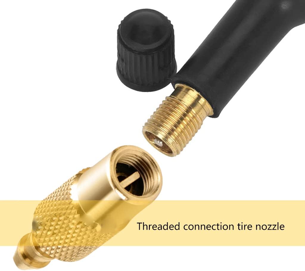 Air Chuck Closed Straight Lock-On Tire For Inflator Nozzle Adapter Clip Type-Valve Connector Gauge Compressor Inflatable Nozzle Replacement Kit Large Compressor Quick Connect Hose With Gauge