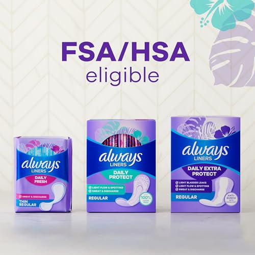 Always Panty Liners for Women Daily Protect Liners, Regular Length,96 Count - image 9