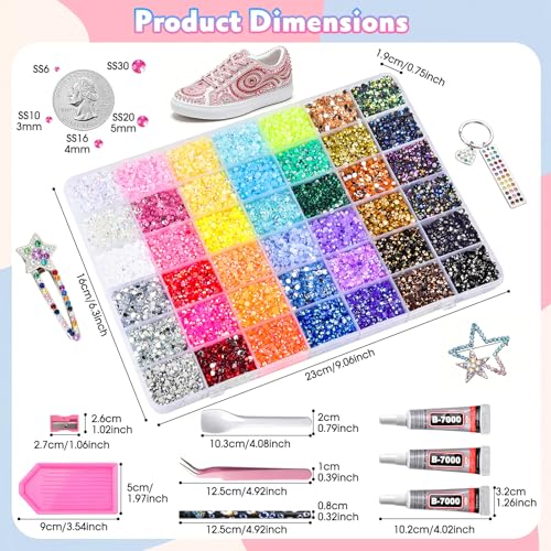 42000Pcs 42 Colors 3mm Bedazzling Kits DROPS TO - image 3