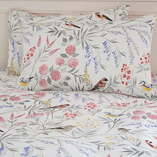 Dreams & Drapes, Pink Floral & Bird Duvet Cover, King Bedding Size (230 x 220cm), Reversible (2 Designs), 3 Pieces - Image 3