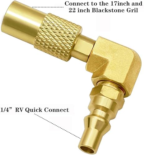 Miniatura 6 de MCAMPAS Manguera de propano de conexión rápida Camper LP de 8 pies con regulador para parrilla de mesa Blackstone de 17 pulgadas y 22 pulgadas,