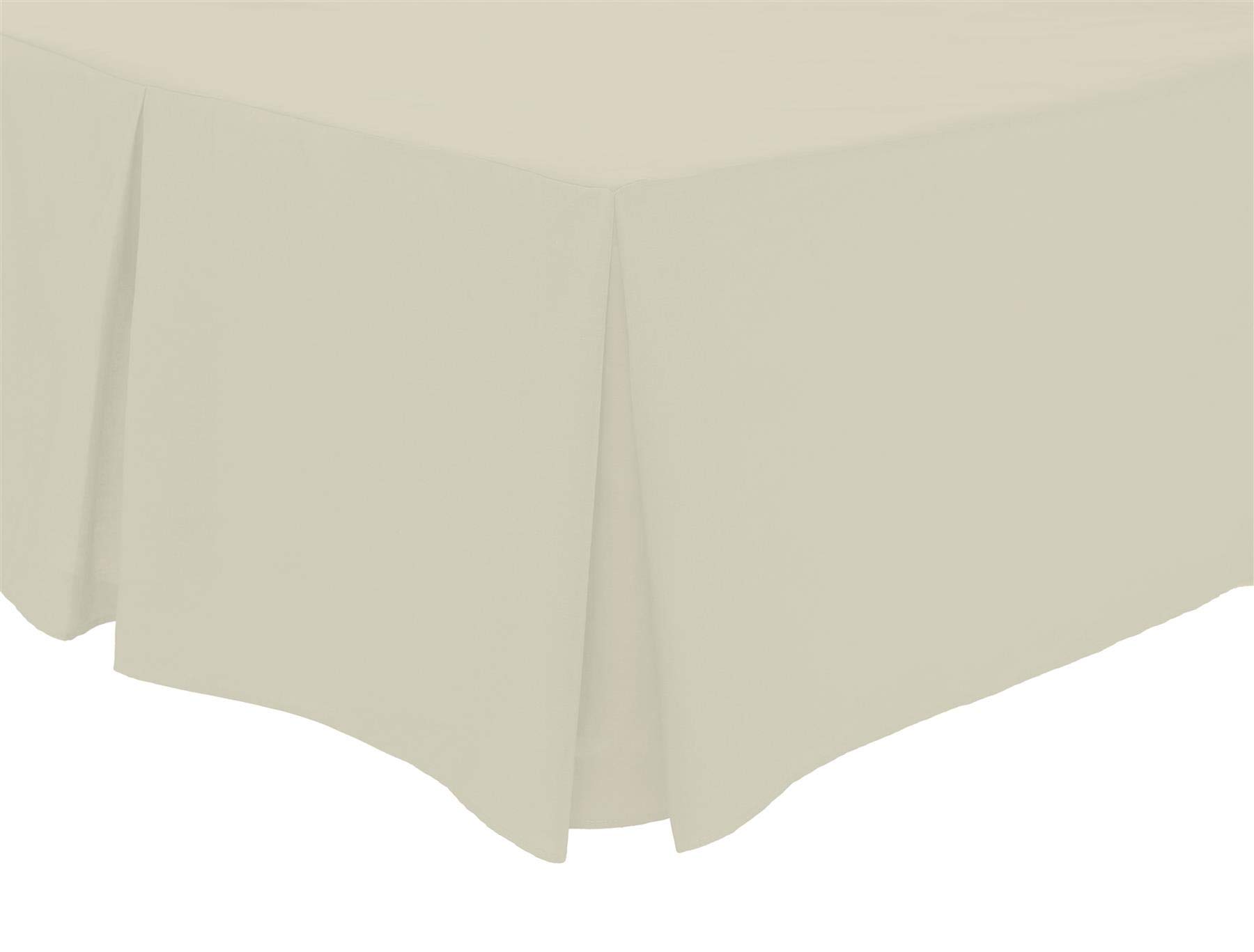 Olivia Rocco Cream Pleated Base Valance Sheet Easy Care Polycotton Base Valances, King