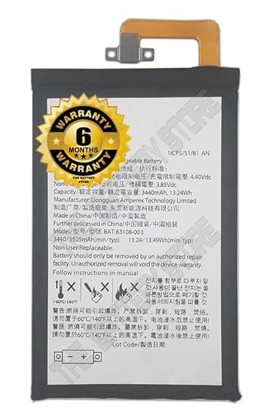 Image of THE BATTERY STORE Original BAT-63108-003 Battery for BlackBerry Keyone TLP034E1 / Alcatel DK70 DTEK70 Battery with 6 Month Warranty**** (DD133)