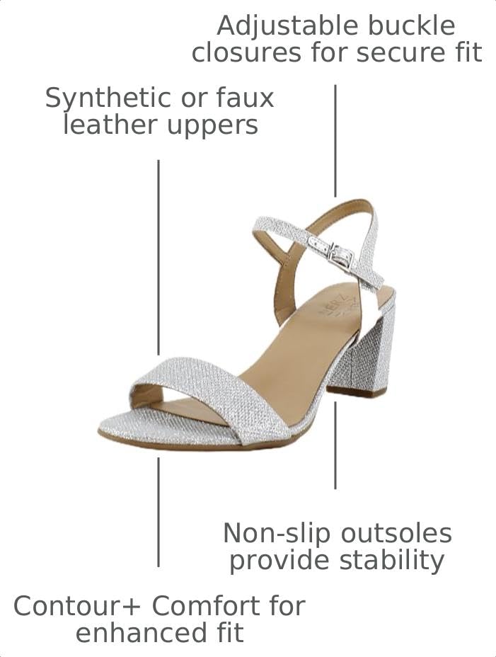 Image of Naturalizer Bristol Women's Heels Silver Fabric Size 9 M