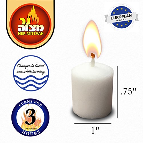 3 Hour Neironim Candles - Shabbat Neronim And Votive Wax Candle - 72 Count - By Ner Mitzvah. #TOP1