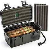 Mrs. Brog Cigar Humidor, Airtight & Durable Waterproof Travel Humidor Case Holds Up to 15 Cigars - Waterproof Humidor Cigar Box