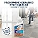 Black Diamond Stoneworks NEX-GEN Natural Stone Penetrating Sealer: Long-Lasting Protection Interior and Exterior ; Granite, Marble, Travertine, Limestone, Grout, Tile, Brick, Slate Floors