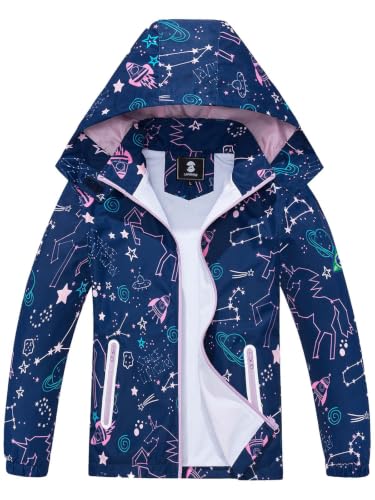 Image of SaphiRose Kids Waterproof Rain Jacket Mesh Lined with Removable Hood