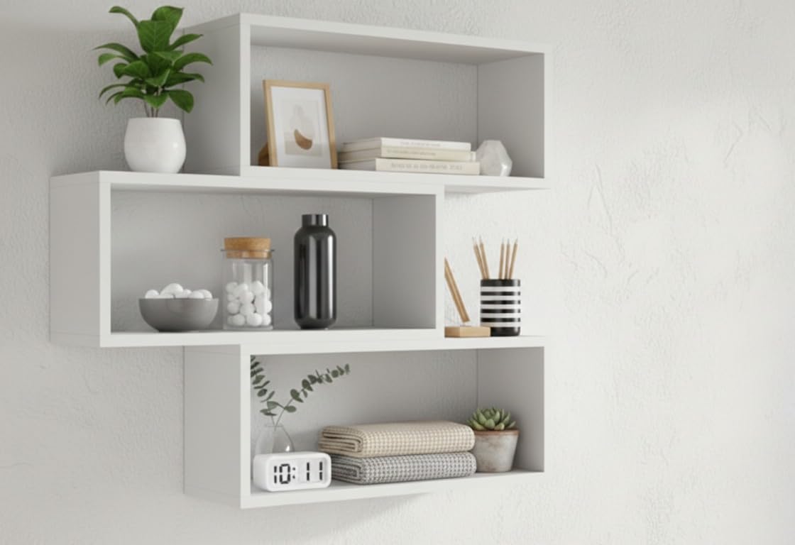 Modern Wooden Wall Shelf – Rectangular Floating Design-picture-17