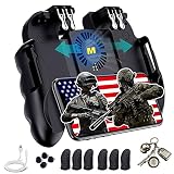 8 in 1 PUBG Mobile Phone Game Controller w/Cooling Fan, Cell Phone Gaming L2R2 L1R1 Triggers gamepad