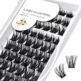 Lash Clusters B06 D Curl 16mm DIY Lash Extensions 72 Clusters Lashes C D Curl B&Qaugen Wispy Volume Lashes Eyelash Clusters Extensions Individual Lashes Cluster DIY at Home (B06,D-16mm)