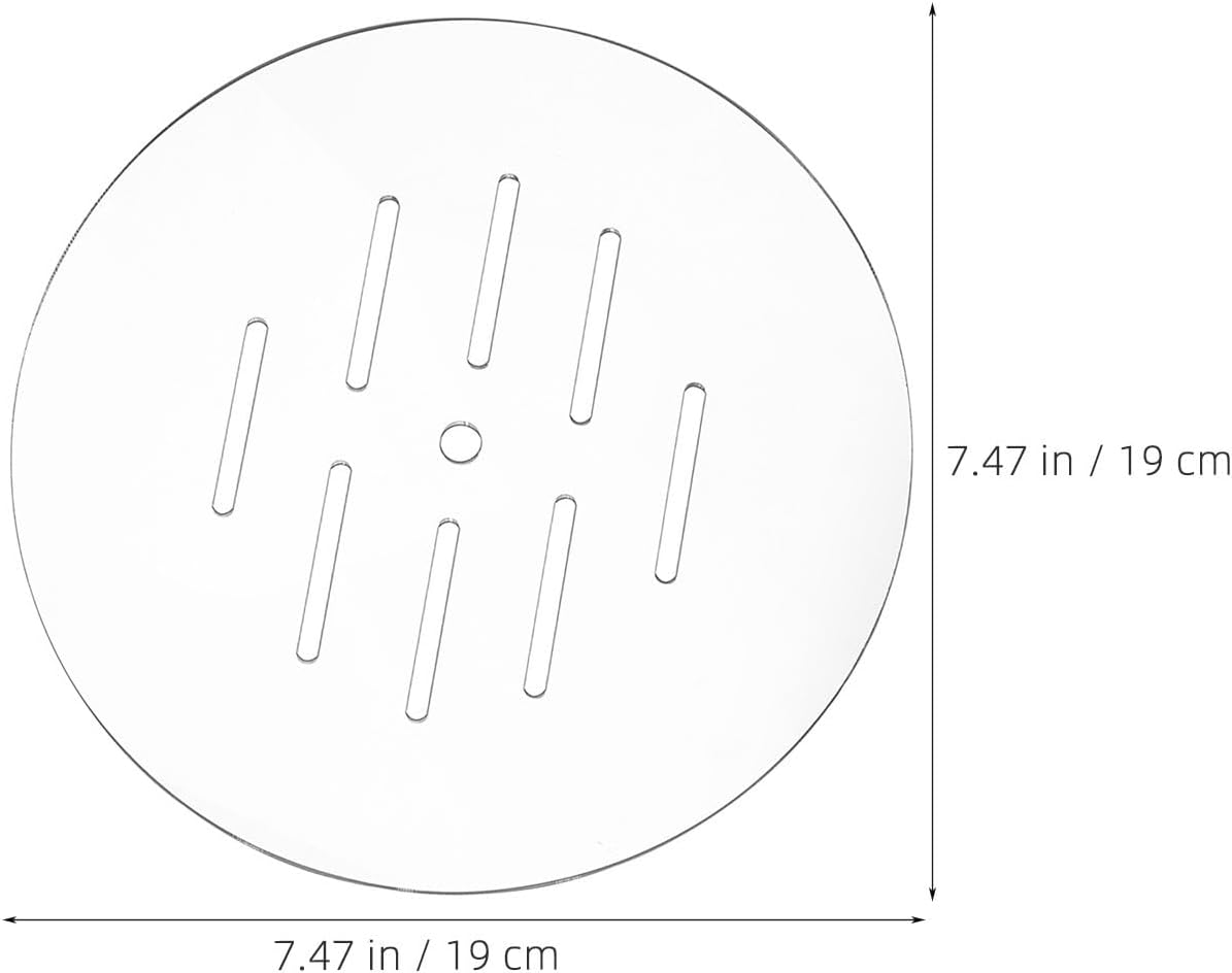2pcs Round Acrylic Fish Tank Cover with Hole, Jump Proof Protection, Easy Installation, Modern Sleek Design for Home Aquarium Setup and Fish Tank