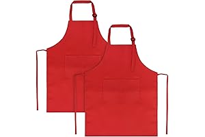Red Apron Kids: SINLAND Apron for Kids Cooking, Baking, Painting