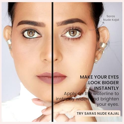Image of Parul Garg Pencil Beauty Bold Define Matte Kajal|Smooth Glide for Waterline & Lash Line|Everyday Wear Kajal|Long-Lasting,Vegan & Cruelty-Free (Saras),Ivory