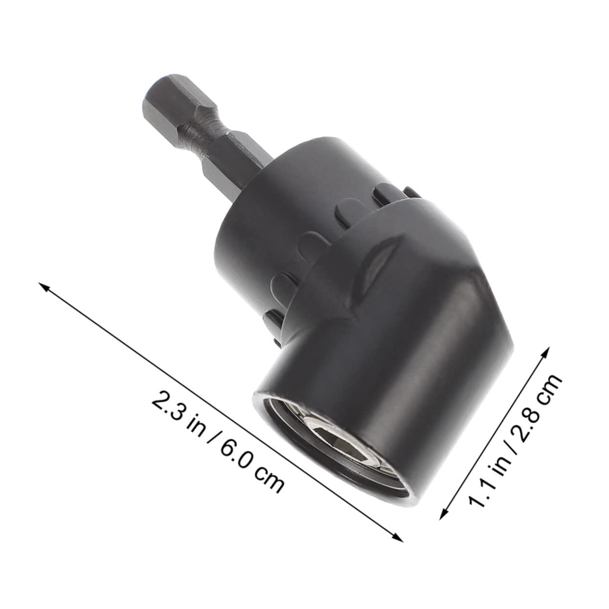 IWOWHERO 2pcs 105 Bit Corner Electric Screwdriver Angled Bit Holder Power Screwdriver Hex Drill Bits Hex-Shank Screwdriver Drill Attachment Adapter Black Chrome Vanadium Alloy Steel