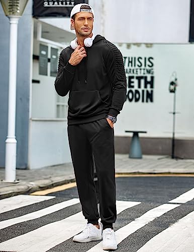 COOFANDY Men's Tracksuit 2 Piece Hoodie Sweatsuit Sets Casual Jogging Athletic Suits3