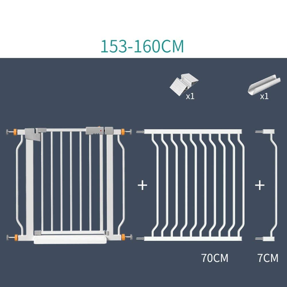 LYGXWJFC Barrera De Seguridad para Bebés, Puerta De Seguridad De Metal Extensible, Puerta para Mascotas A Presión, Puerta para Parque Infantil, Puerta De Escalera para Puerta, 76 Cm De Altura (Color: